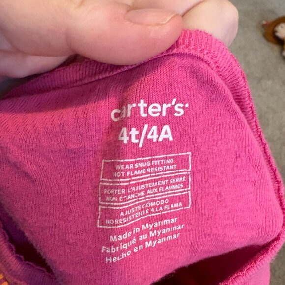 Carter's Girls 4T Pink Footed Sleeper x2 Pink - Picture 7 of 7
